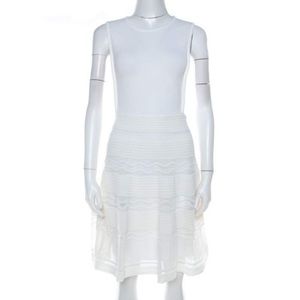 M Missoni White Jersey A Line Dress